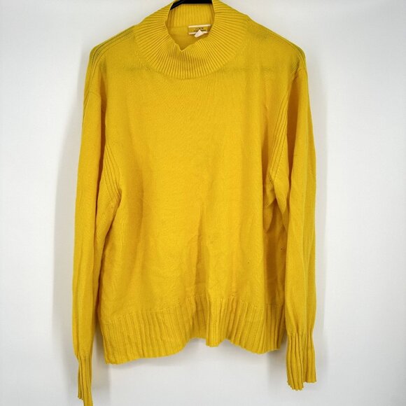 J.Crew Sweater Long sleeve 100% Cashmere Yellow Size XXL - Picture 1 of 5